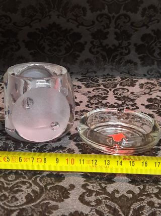 2 posacenere in vetro vintage