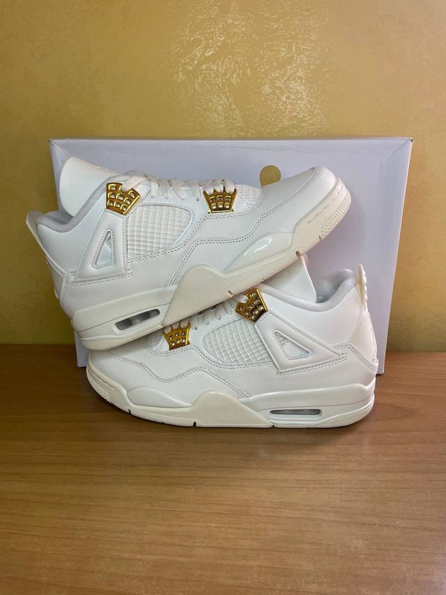 Nike Air Jordan 4 Sail Metallic Gold Black 42.5