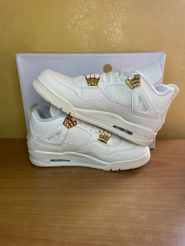 Nike Air Jordan 4 Sail Metallic Gold Black 42.5