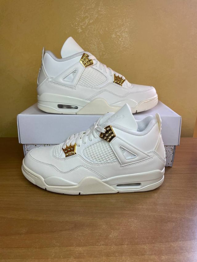 Nike Air Jordan 4 Sail Metallic Gold Black 42.5