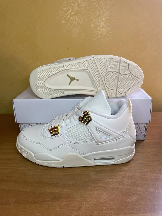 Nike Air Jordan 4 Sail Metallic Gold Black 42.5