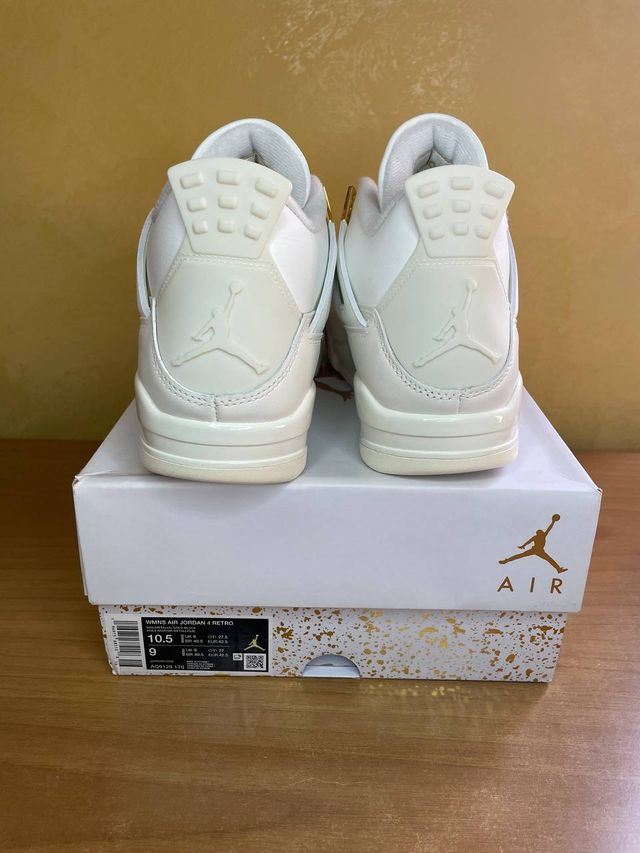 Nike Air Jordan 4 Sail Metallic Gold Black 42.5