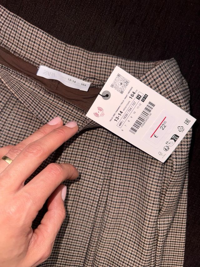 Falda pata de gallo Zara 13/14 años