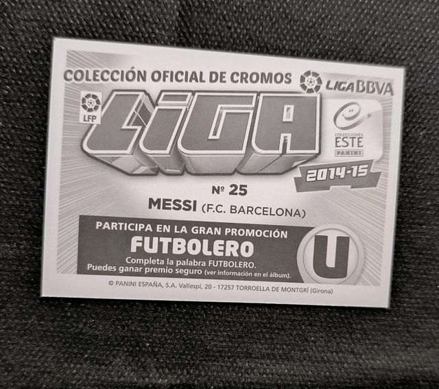 Cromo Messi . Colección 2014 2015. Este