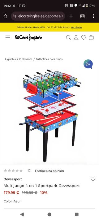 Futbolín multijuego
