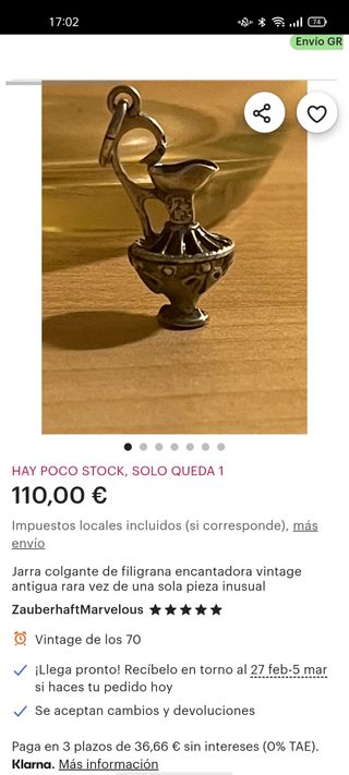 JARRA COLECCIONABLE UNICA DE PLATA