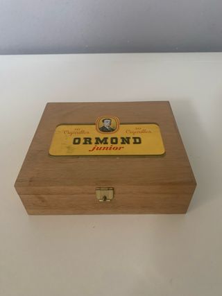 Scatola pubblicitaria sigari Ormond Junior vintage
