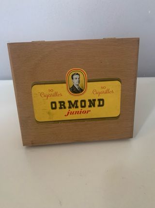 Scatola pubblicitaria sigari Ormond Junior vintage