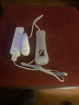 Mando Wii Motion Plus con funda y Nunchuk