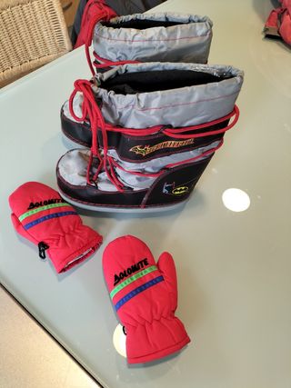 Guanti Dolomite e Doposci neve Batman 