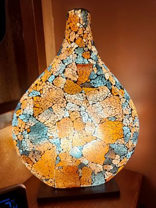 Lampada in mosaico di vetro stile etnico
