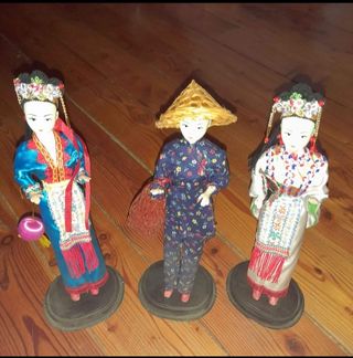 3 China dolls da collezione originali 