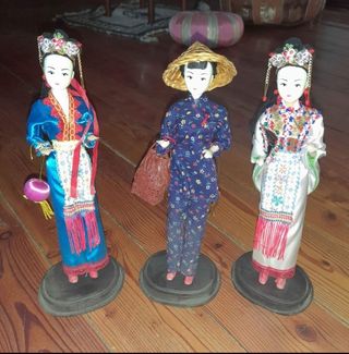 3 China dolls da collezione originali 