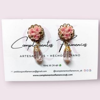 Pendientes flamenca niña