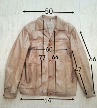 Chaqueta cuero auténtico Milestone L Medidas indic