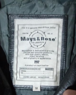 Chaquetón grueso cuero auténtico L Medidas indicad