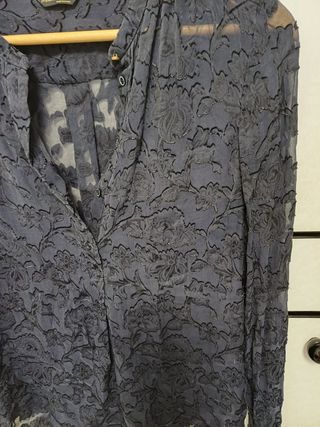 Blusa azul marino massimo dutti 