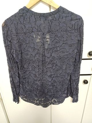 Blusa azul marino massimo dutti 