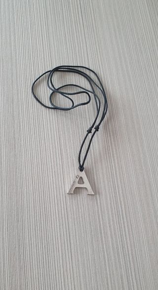 Collana acciaio lettera A