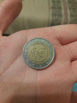 Moneta 2 euro con stickman molto rara