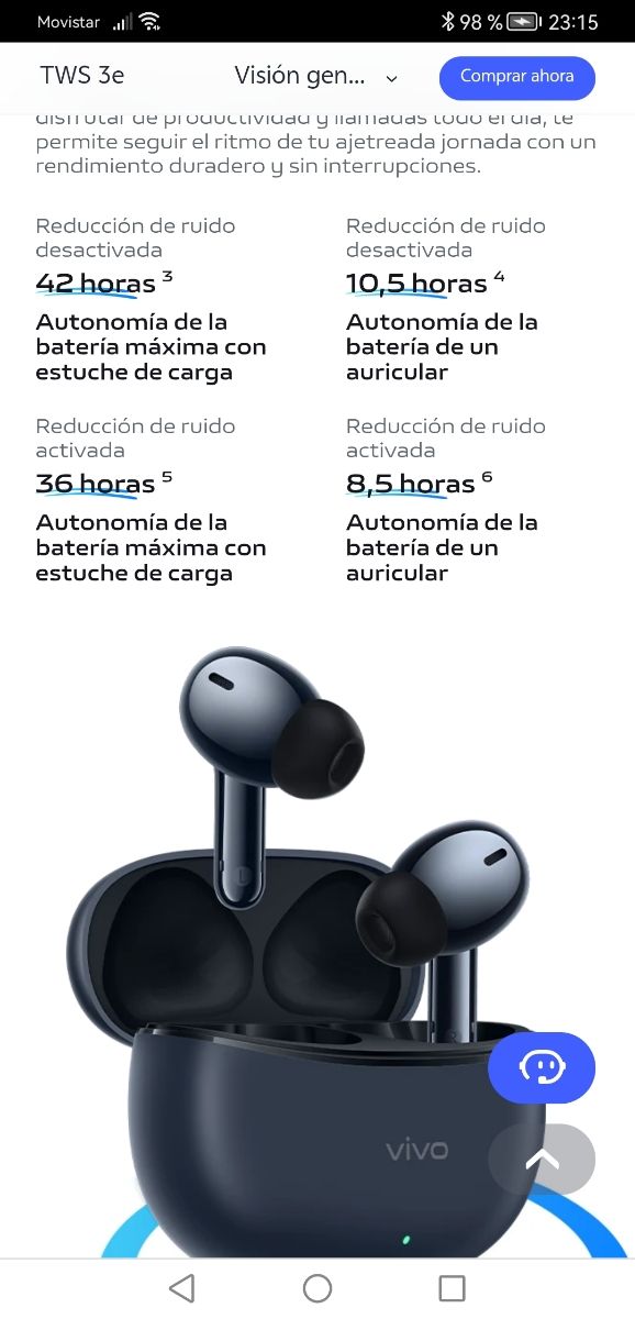 Auriculares nuevos Vivo