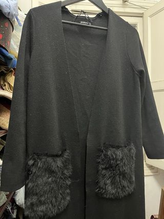 Chaqueta larga negra