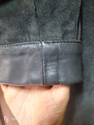 ABRIGO DE MUJER ANTE Y PIEL. NUEVO