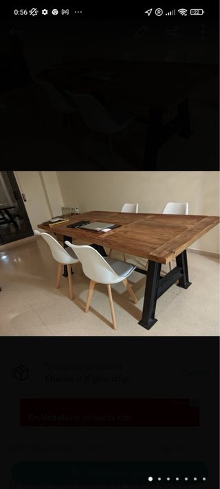 Mesa de comedor en madera