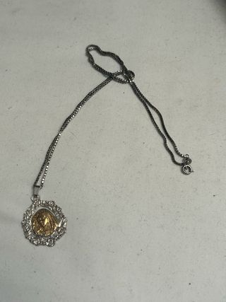 Collar con colgante Virgen de plata 925