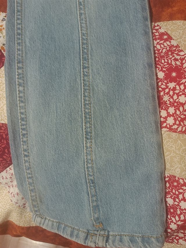 Vaquero recto detalle frontal 36 azul Bershka