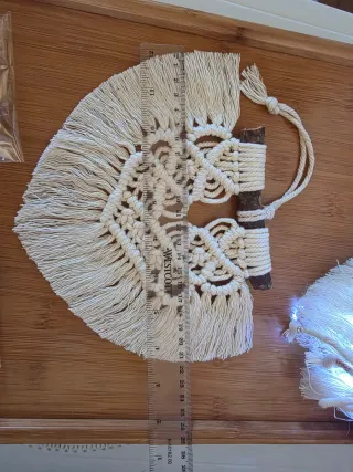 Arazzo macrame da parete  sul mobile  Set  Boho