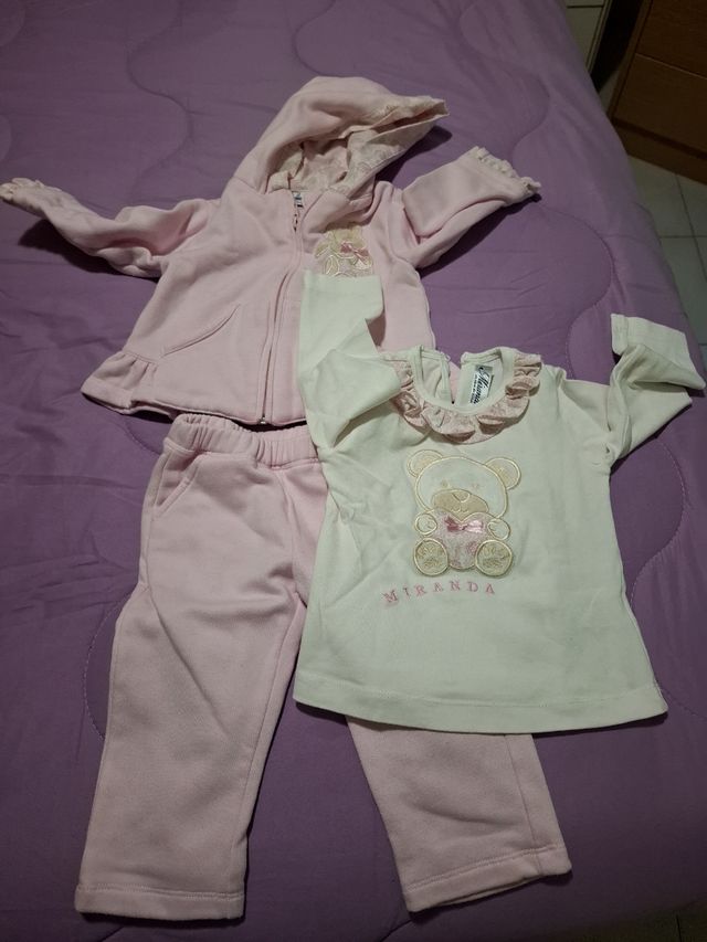 Conjunto 3 piezas marca Miranda para niña 18meses