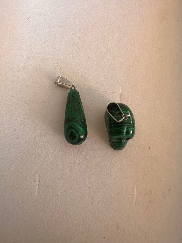 Lote colgantes malaquita