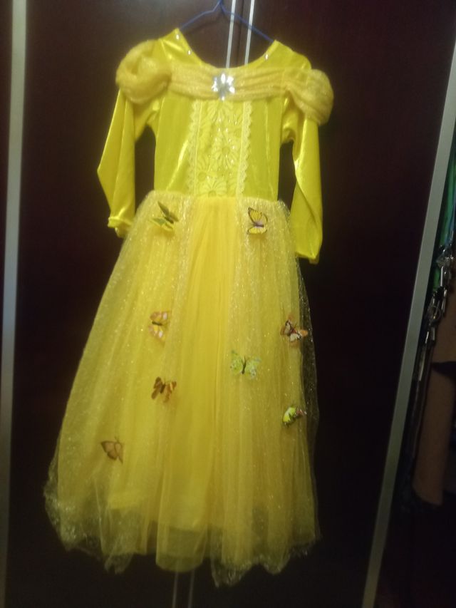 Vestido de princesa con mariposas