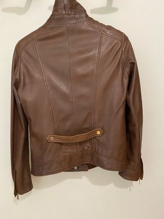 Cazadora piel tipo aviador Massimo  Dutti