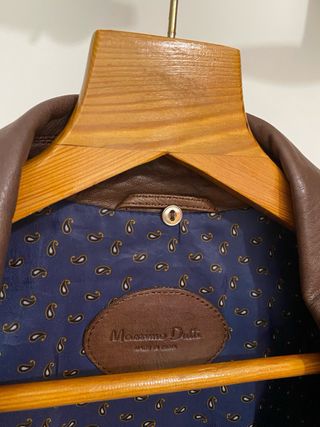 Cazadora piel tipo aviador Massimo  Dutti