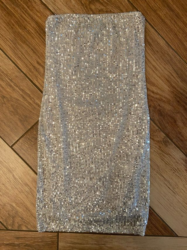 Tubino Suite Benedict paillettes argento