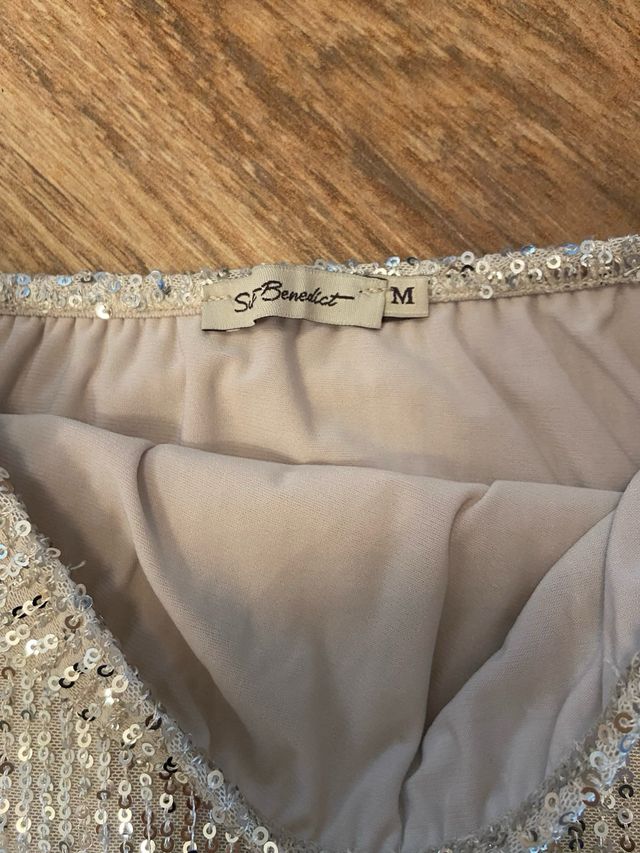 Tubino Suite Benedict paillettes argento