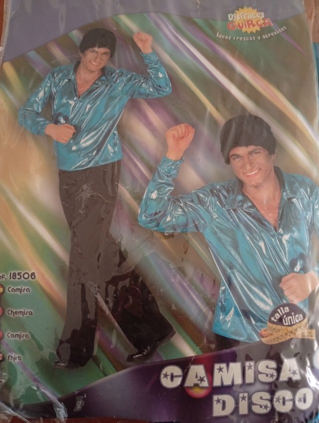 Camisa Disco hombre más peluca