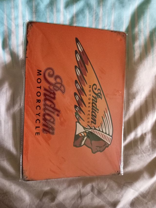 Chapa metálica decorativa Indian