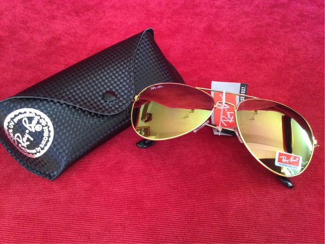 Gafas de sol piloto espejo doradas