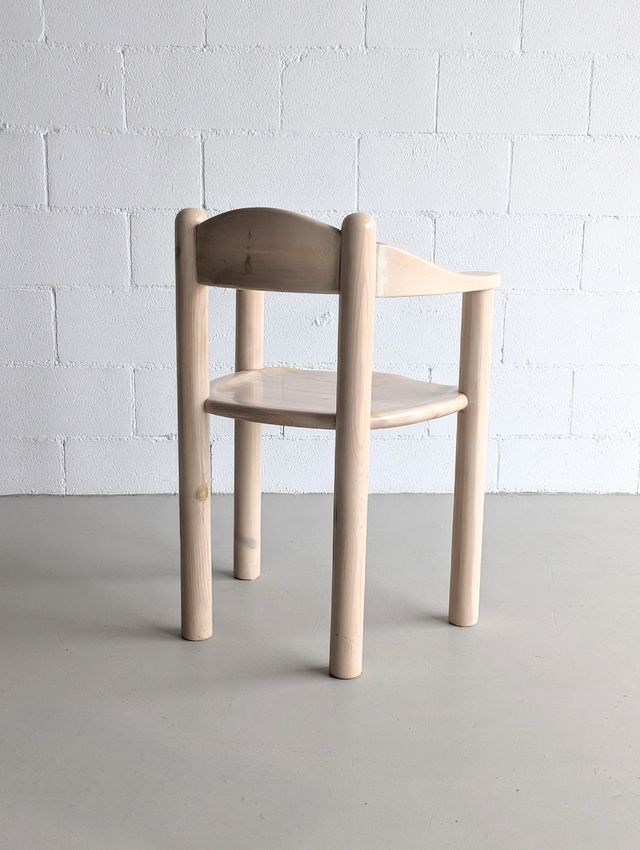 Sedia in legno massello anni '80