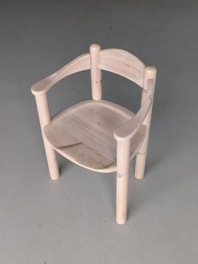 Sedia in legno massello anni '80