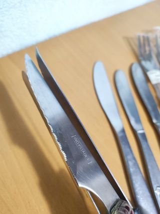 Lote cubiertos 21 viezas variados acero inoxidable