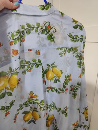 Camisa limones azul marca Desigual 
