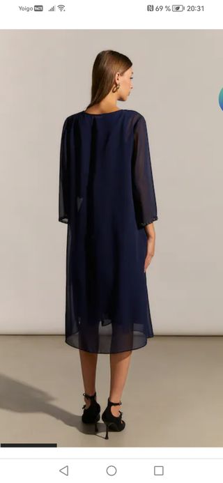 Vestido fiesta con abrigo de El Corte Inglés