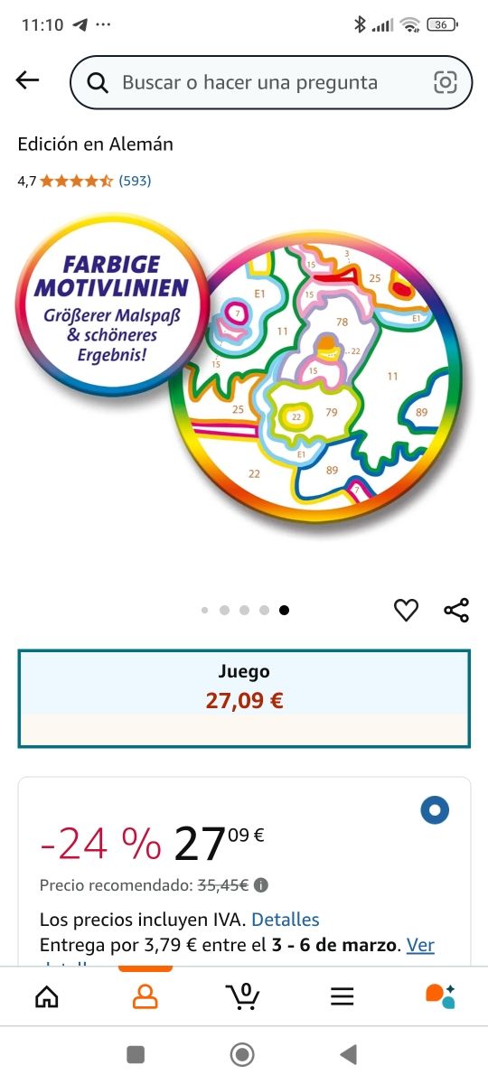 Cuadro para pintar llama nuevo