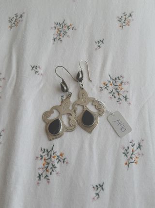 Pendientes plata tibetana