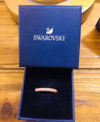 Anillo Oro Rosa Swarovski 
