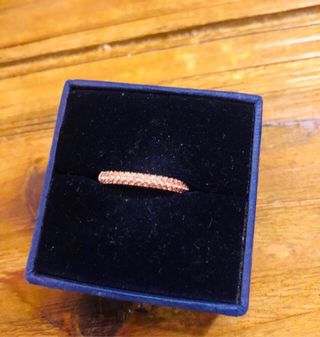 Anillo Oro Rosa Swarovski 